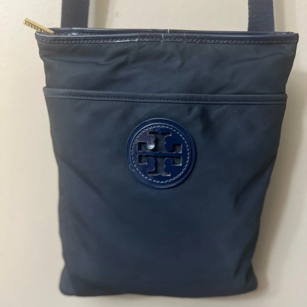 Tory Burch Blue Black Messenger Bag
